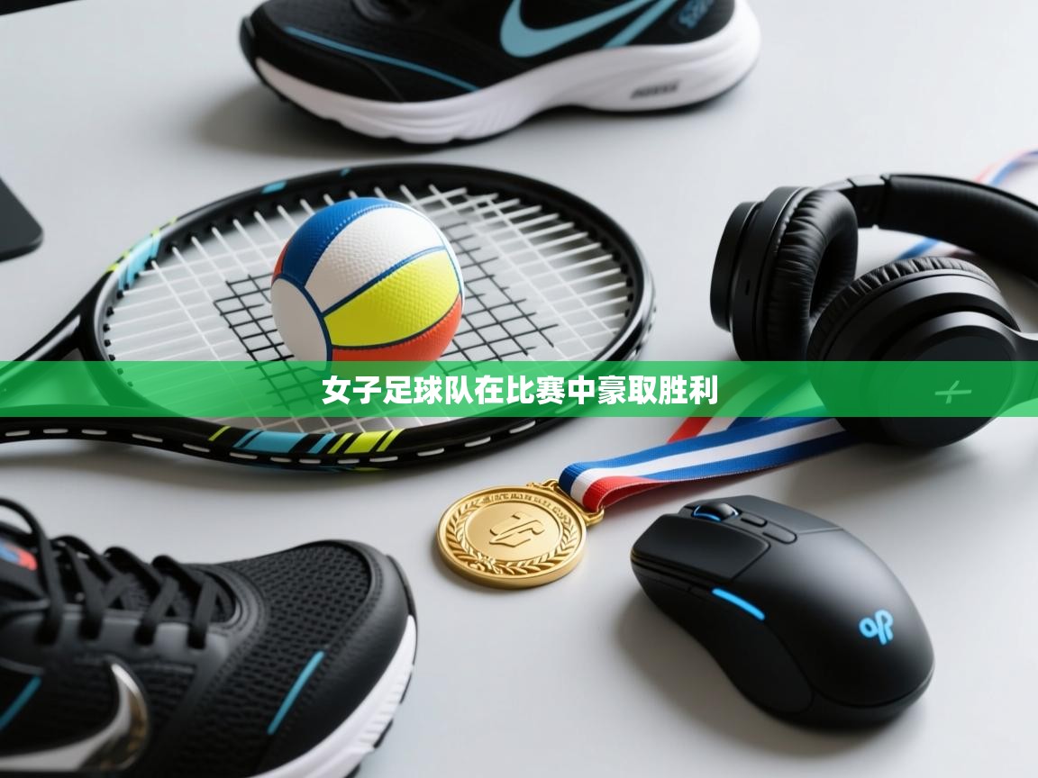 女子足球队在比赛中豪取胜利